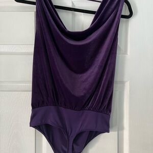 THE LIMITED COWL NECK VELOUR BODYSUIT